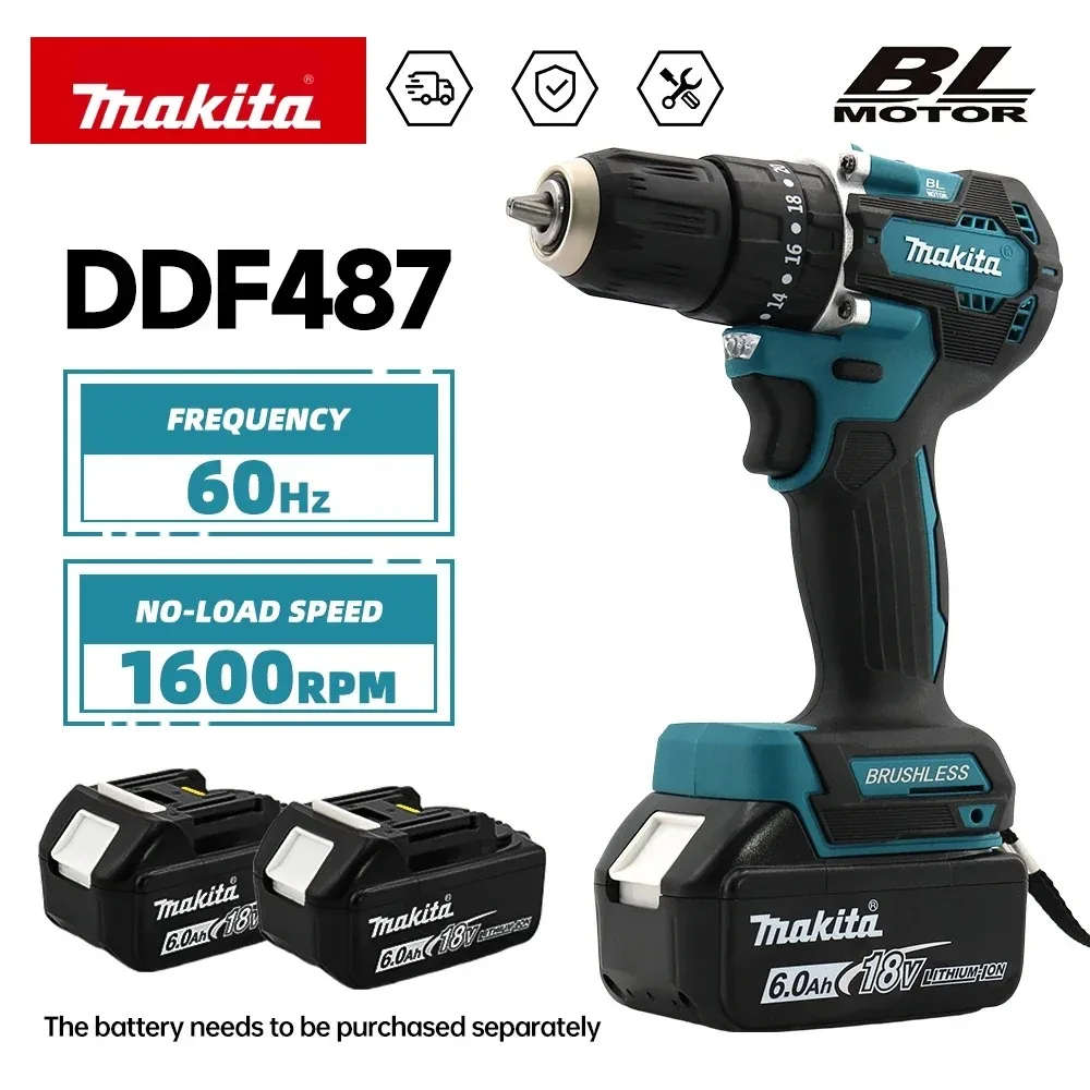 Makita Drill Ddf484 - สว่านกระแทกไร้สาย Makita DDF487 18V แบบไร้แปรงถ่าน 2