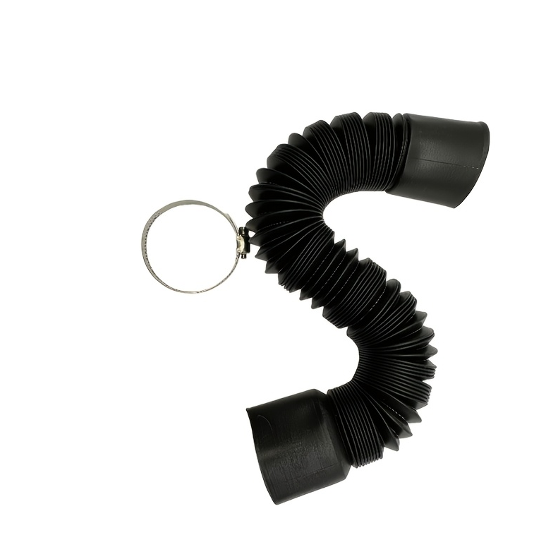 Plastic Pipe Clip - ท่อพลาสติกแบบยืดหยุ่นสำหรับระบายอากาศในรถยนต์ขนาด 8.46 นิ้ว พร้อมคลิปหนีบ 1 ตัว