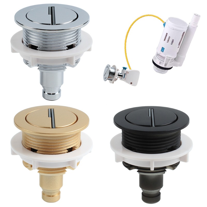 Toilet Fill Valve - ชุดวาล์วควบคุมการระบายน้ำแบบคู่ ขนาด 38 มม. พร้อมปุ่มกด ประหยัดน้ำ