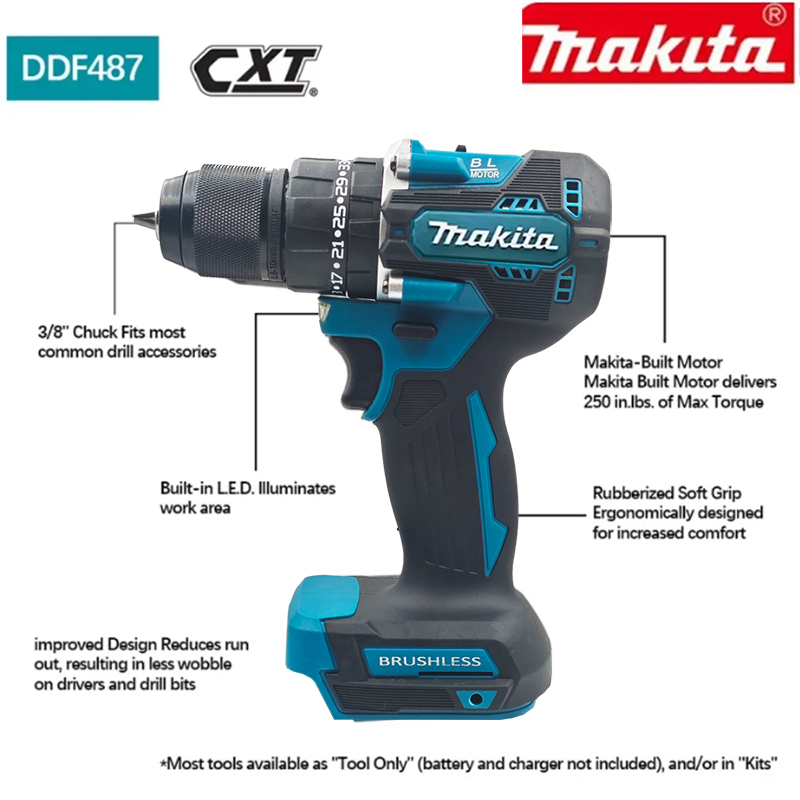 แบตเตอรี่ Makita 18V Makita DD - Makita Drill Ddf484 บทวิจารณ์และราคา