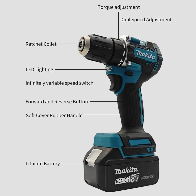 มากีต้า 100% ของแท้ DDF487 ไขค - Makita Drill Ddf484 บทวิจารณ์และราคา