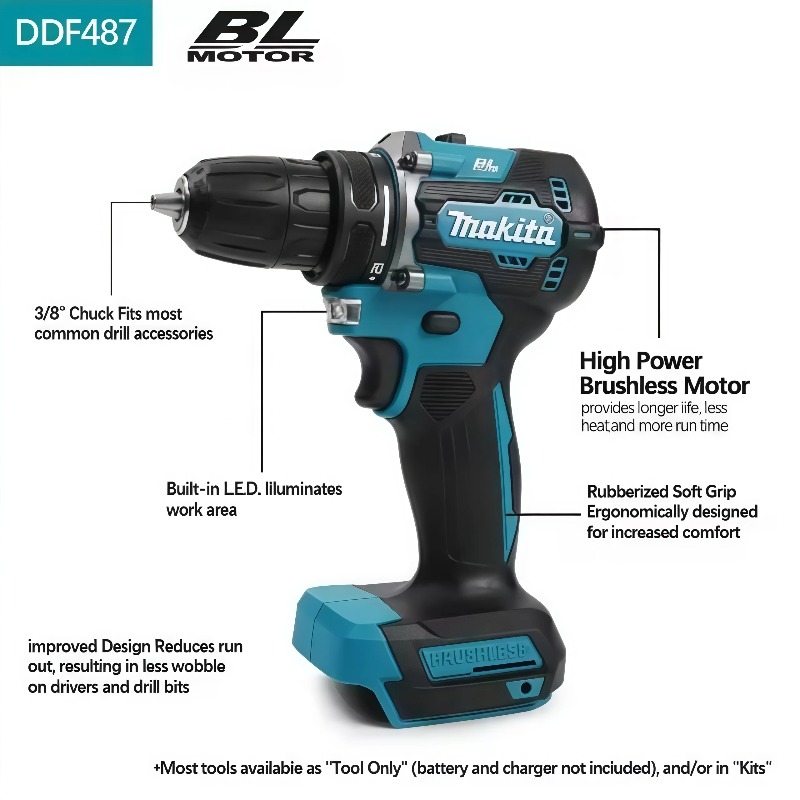 มากีต้า DDF487 10 มม. ไร้แปรงถ - Makita Drill Ddf484 บทวิจารณ์และราคา